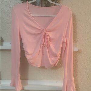 Blush Pink Tie-Front Top – Perfect Bundle Add-On 🌸